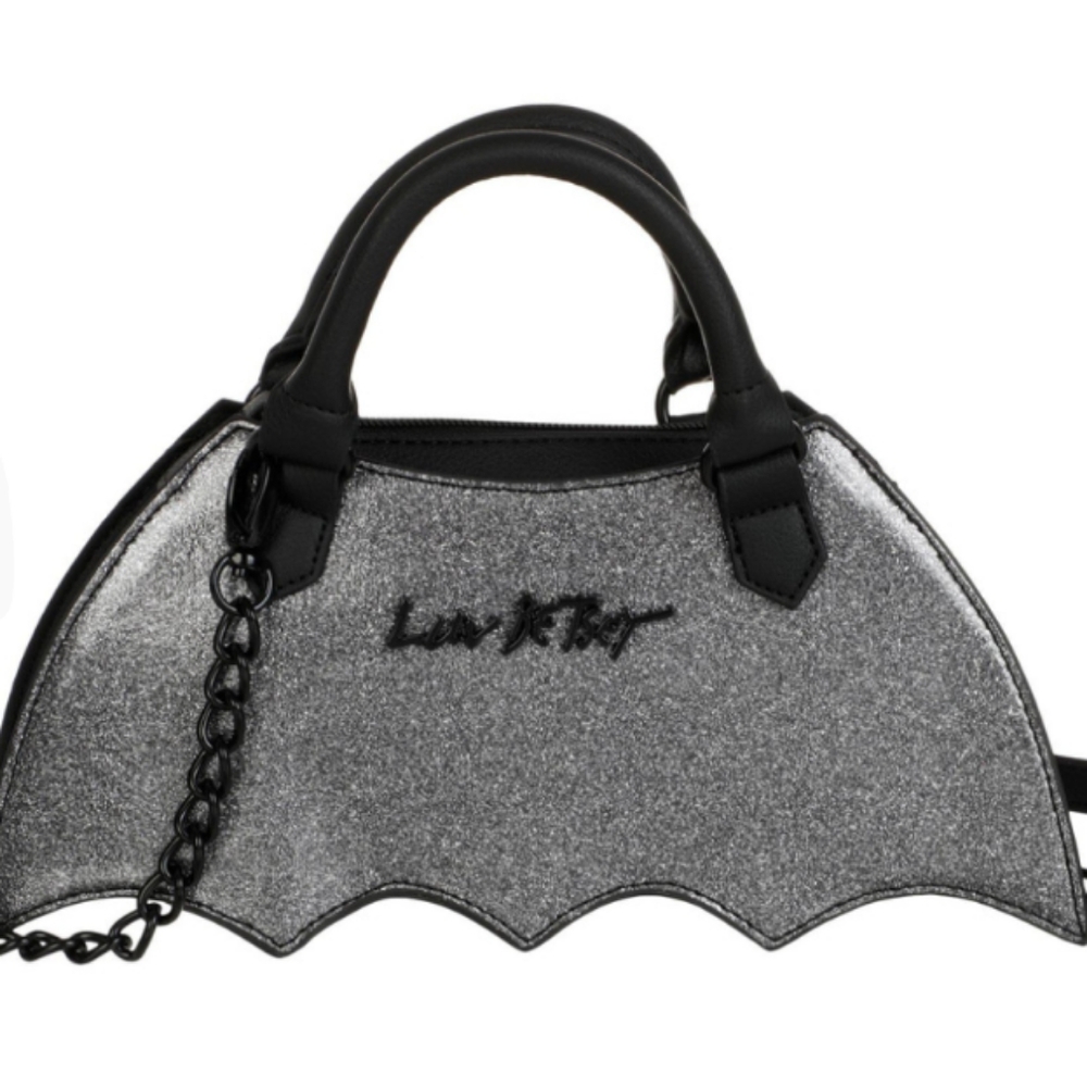 🆕 Betsey Johnson Halloween Glitter Bat Crossbody Bag